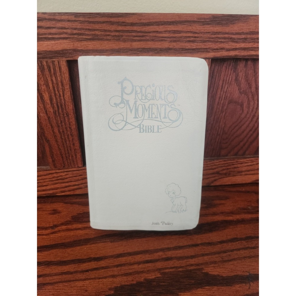 Vintage Precious Moments Holy Bible 1985 Blue Faux Leather NewKing James Version